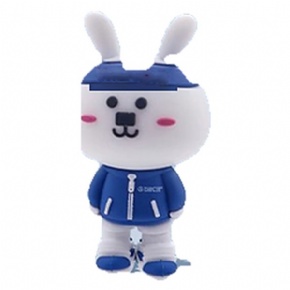 Custom PVC Bunny Hoodie Keychain