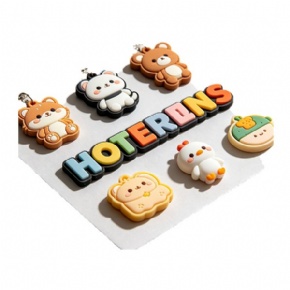 Custom PVC Letter and Charm Keychain Set