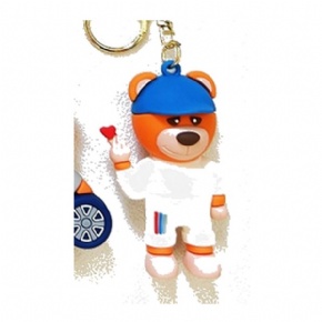 Custom PVC Doctor Bear Keychain