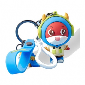 Custom PVC Horn Hat Mascot Keychain