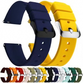 Silicone Watch Strap with Stainless Steel Buckle