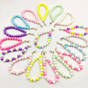 Silicone Phone Wrist Strap Pastel Bead Range