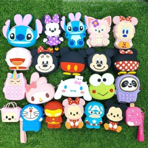 Custom Silicone Coin Purse with Cartoon Designs